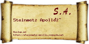 Steinmetz Apolló névjegykártya